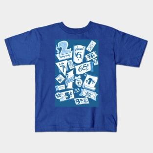 Bargain Retro Tags  Blue Kids T-Shirt